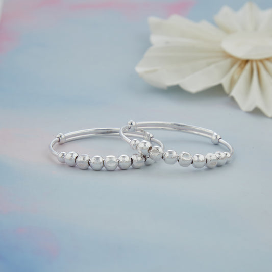 Plain Ball Baby Silver Kadli