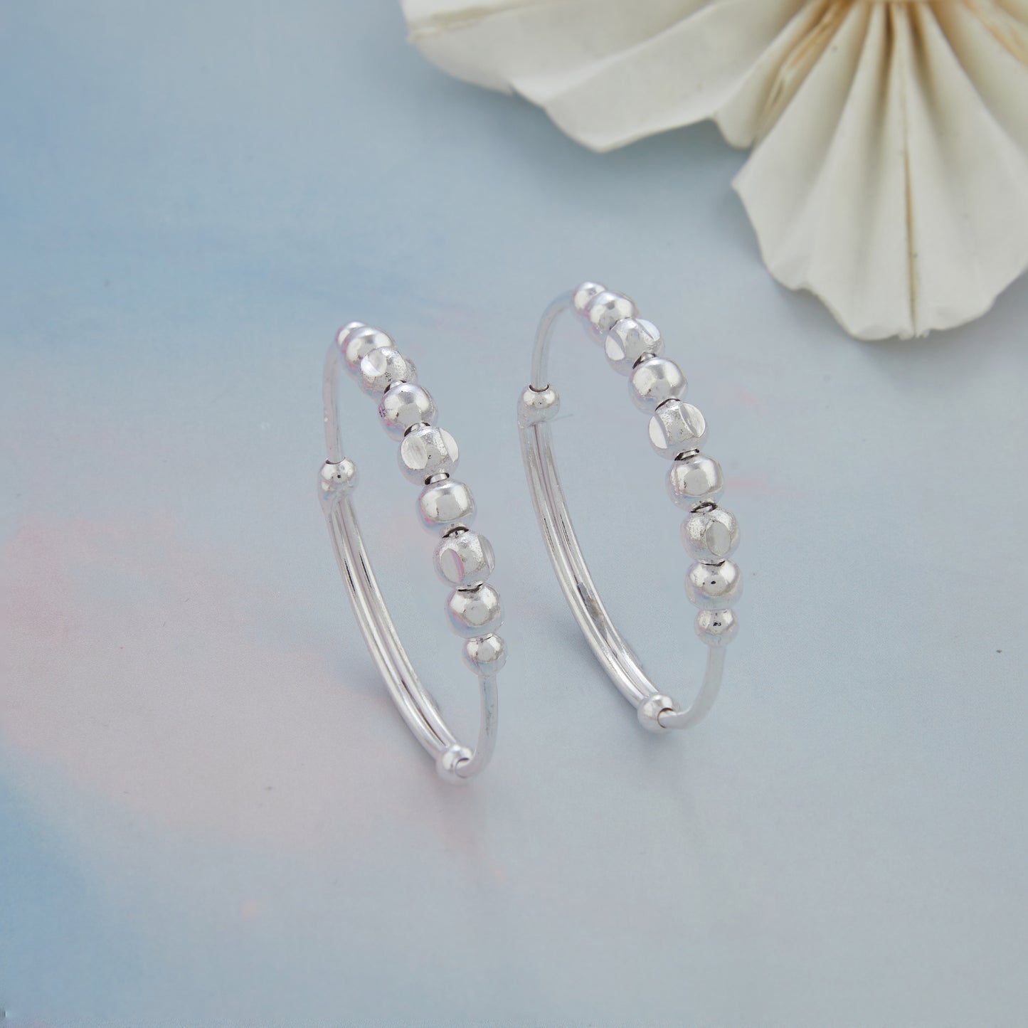 Plain Ball Baby Silver Kadli