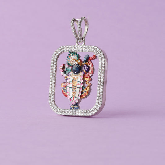 Silver Shree Nathji Pendant