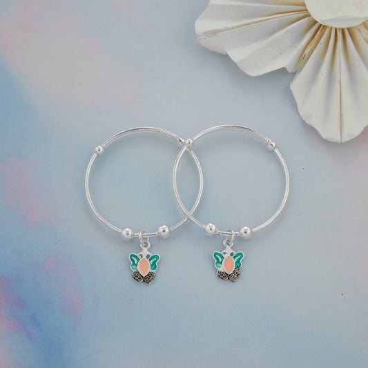 Butterfly Charm Baby Silver Kadli