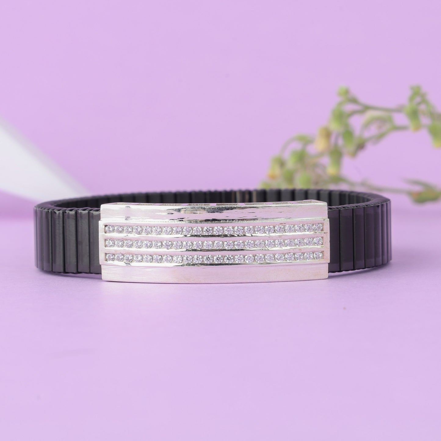 Sparkling Silver Diamond Bracelate