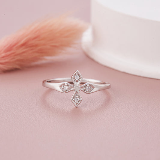 Ladies White Diamonds Band