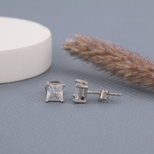 Square Diamond Studs