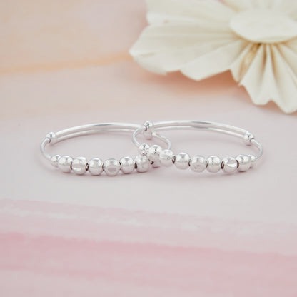 Plain Ball Baby Silver Kadli