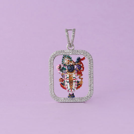 Silver Shree Nathji Pendant