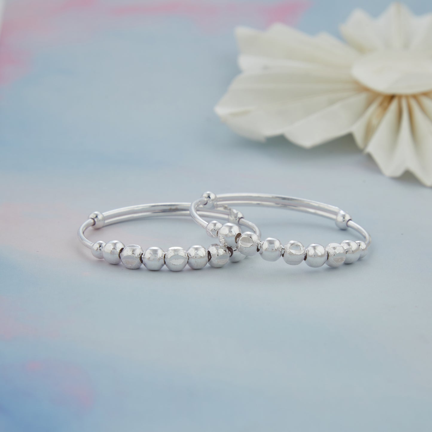 Plain Ball Baby Silver Kadli