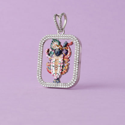 Silver Shree Nathji Pendant