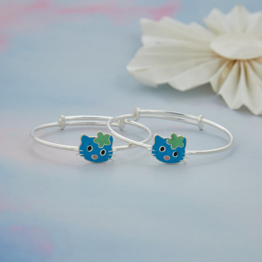 Baby Kitty Charm Kadli Silver