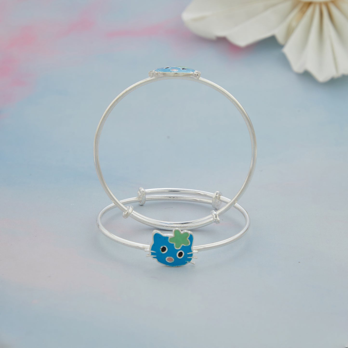 Baby Kitty Charm Kadli Silver