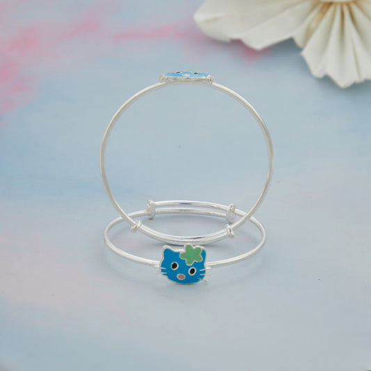 Baby Kitty Charm Kadli Silver