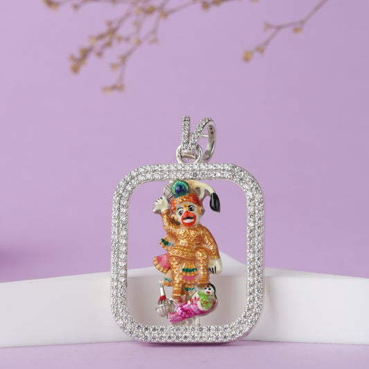Silver Hanumanji Chain Pendant