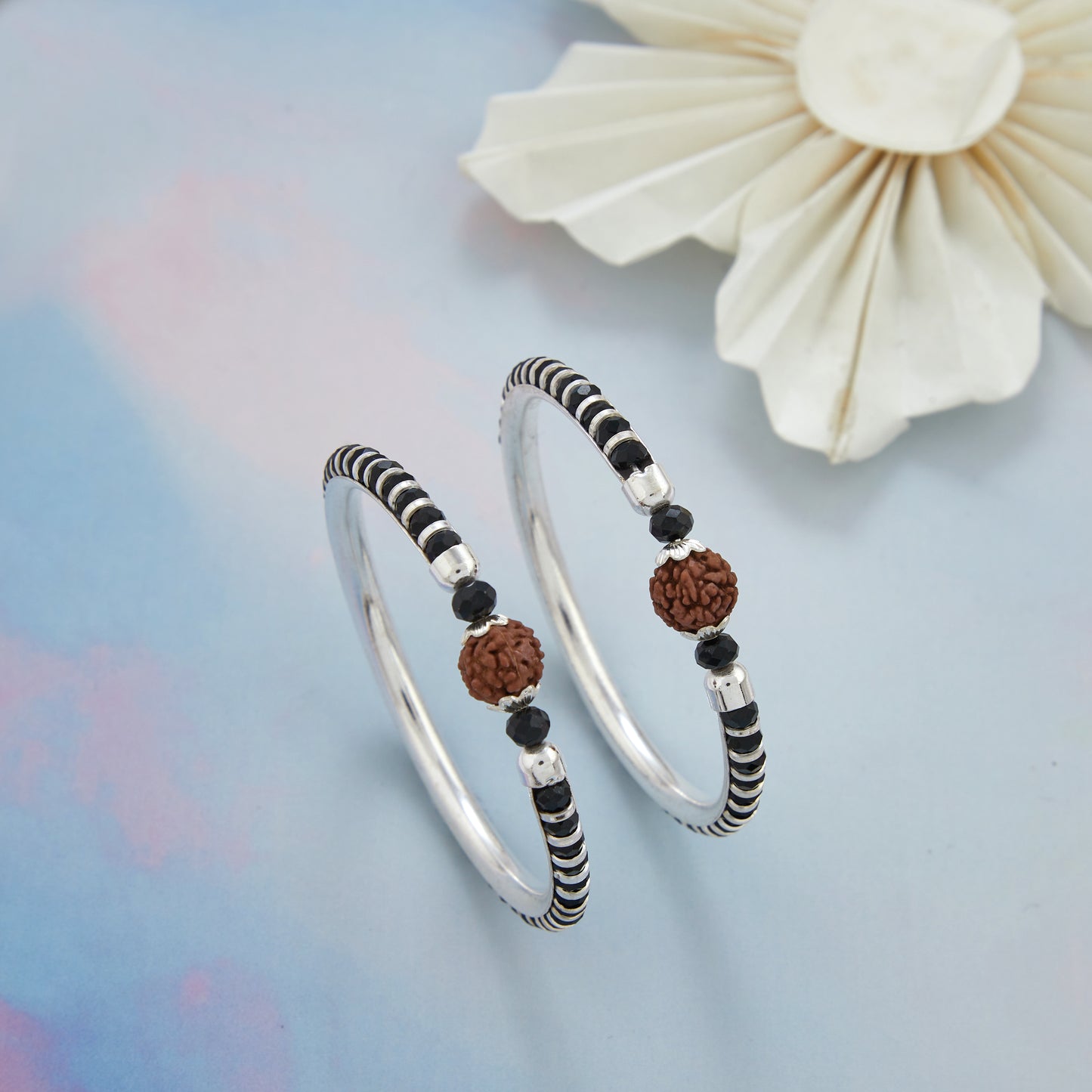 Rudrakash With Silver Nazariya kadli