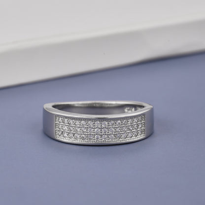 Ladies White Diamonds Band