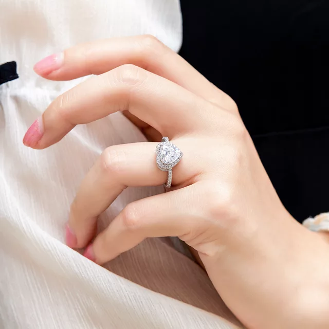 Heart-Shaped Diamond Ring