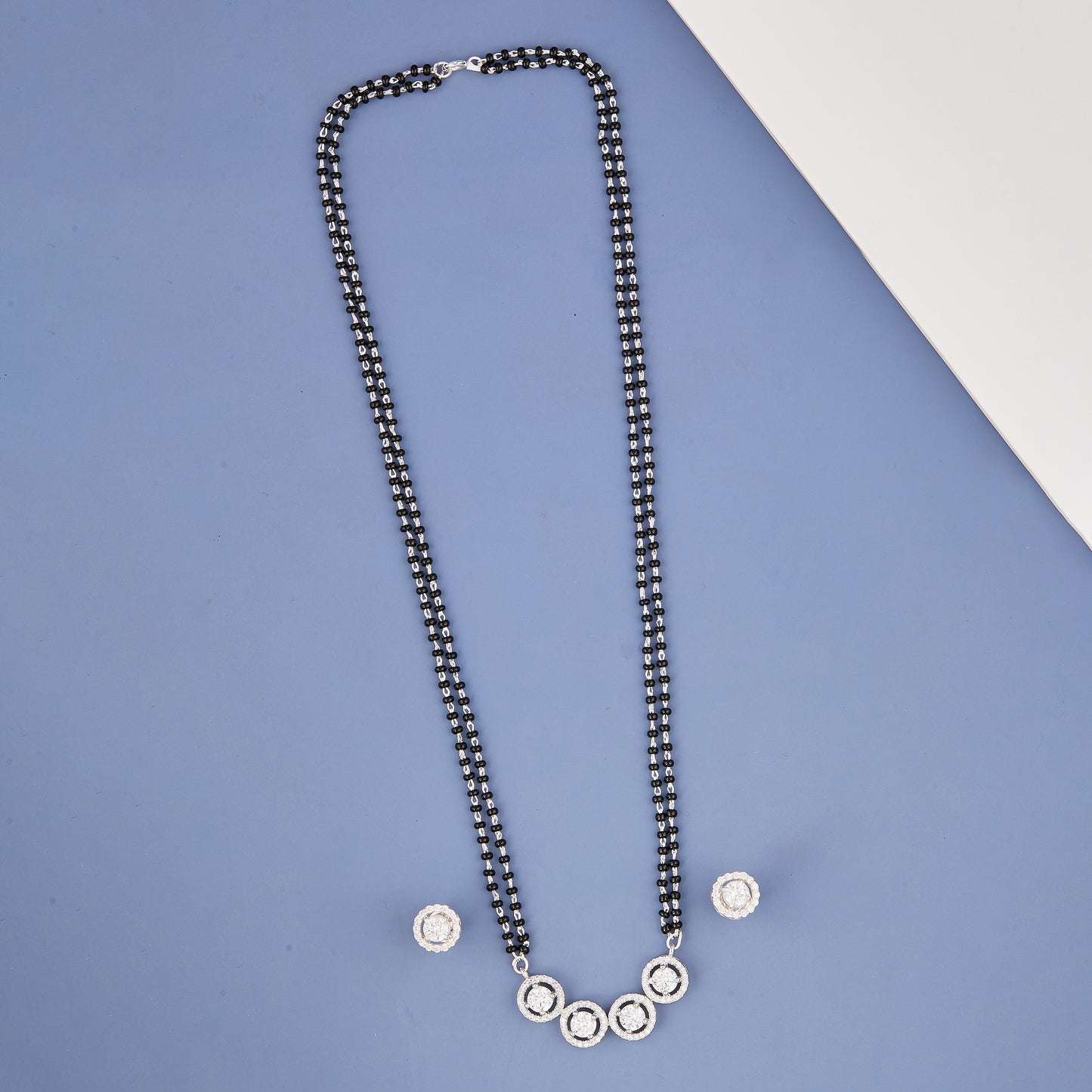 Silver Four Stone Mangalsutra