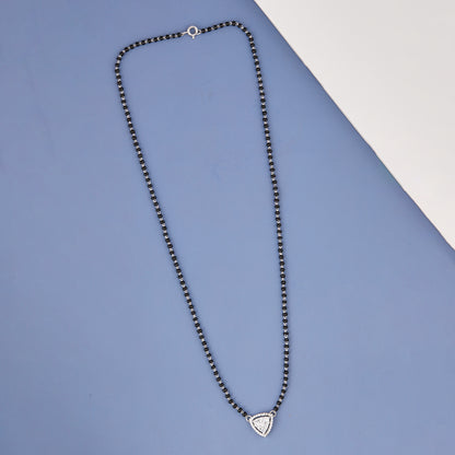 Silver Triangal Stone Mangalsutra