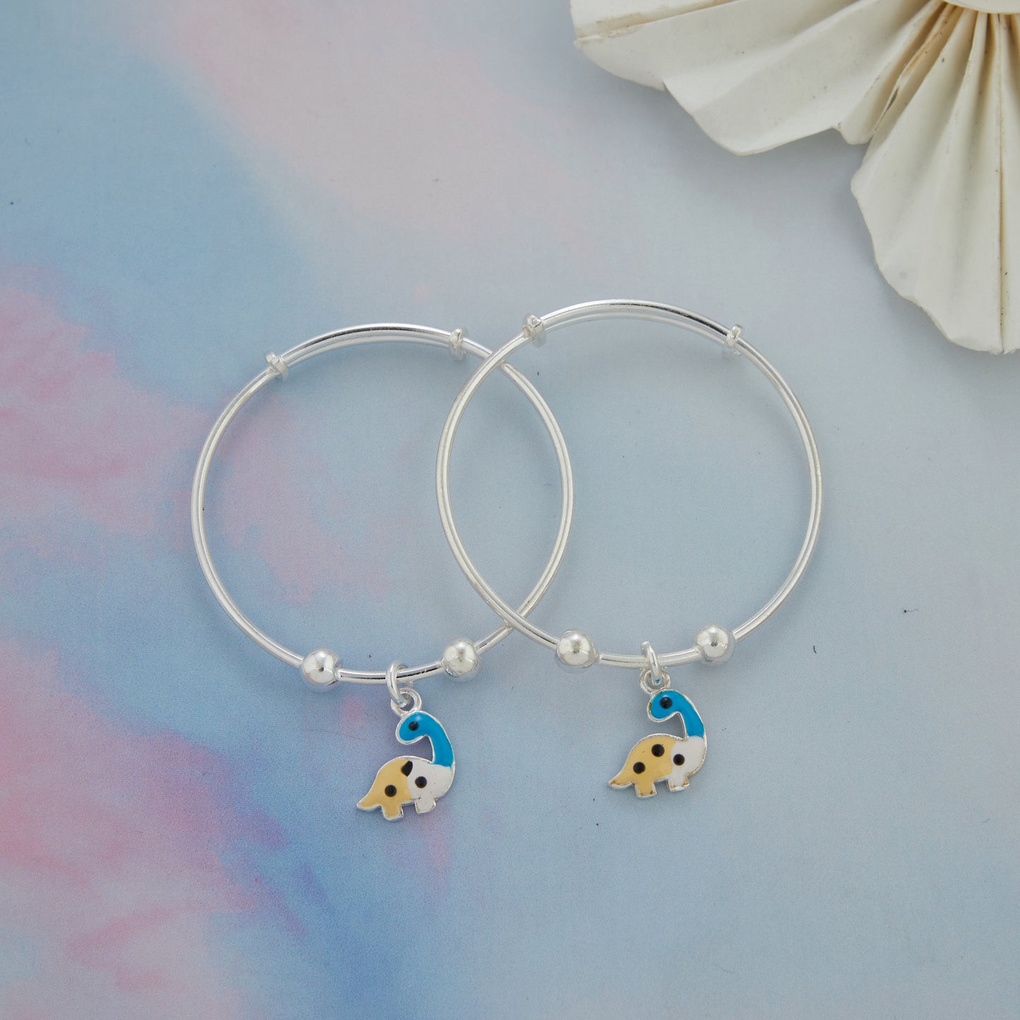 Dragon Dinosaurs Silver Baby Kadli