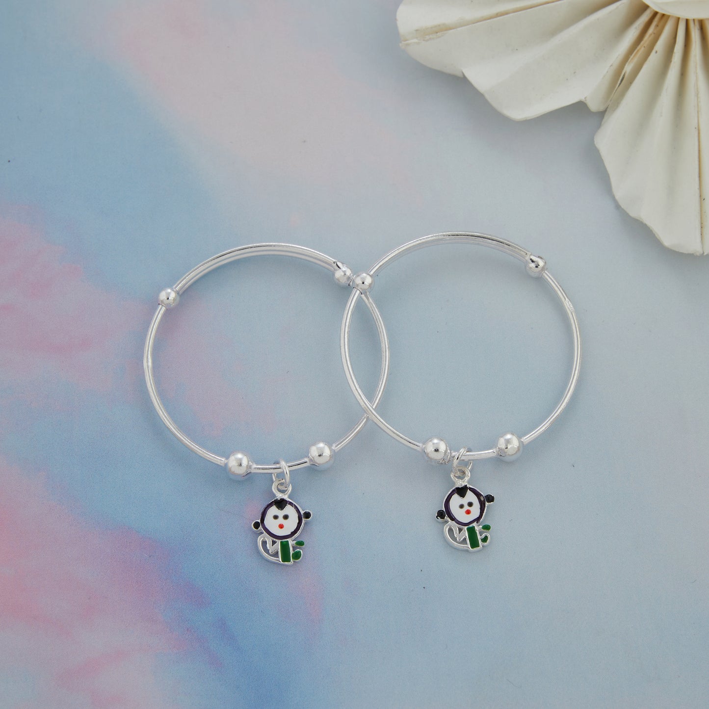 Monkey Charm Baby Silver Kadli