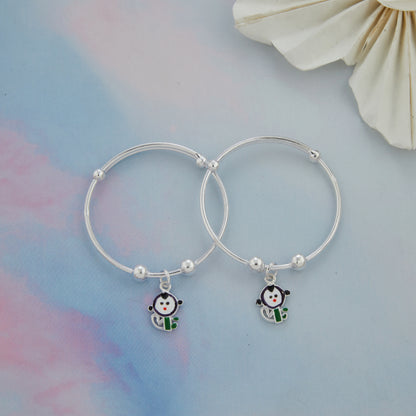 Monkey Charm Baby Silver Kadli