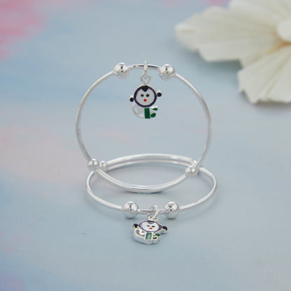 Monkey Charm Baby Silver Kadli
