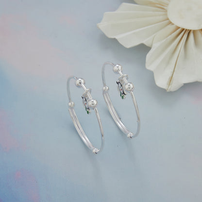 Monkey Charm Baby Silver Kadli