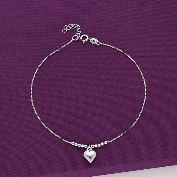 Minimalistic Heart Drop Anklet