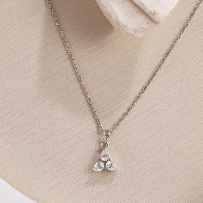 Triple Twinkle Silver Pendant