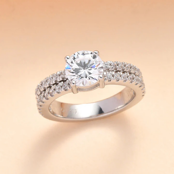 American Diamond Engagement Solitaire Ring