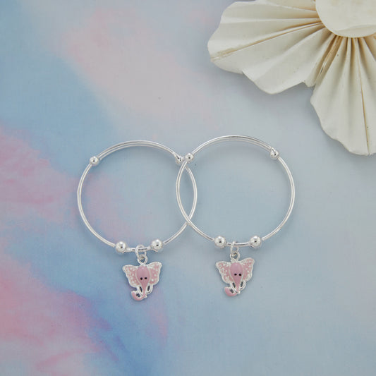 Elephant Charm Baby Silver Kadli