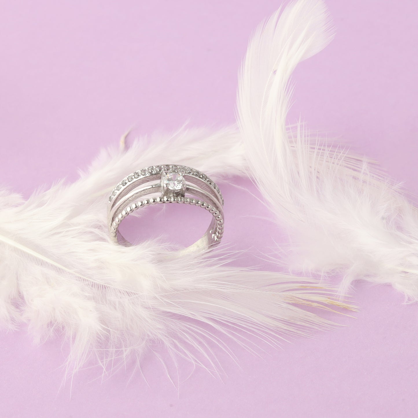 Three Layer Daymond Ring