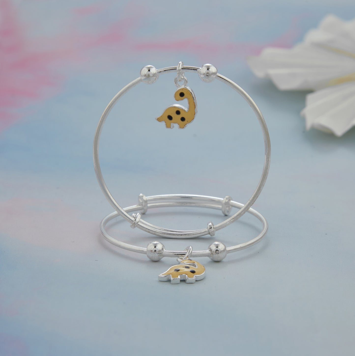 Dragon Dinosaurs Silver Baby Kadli