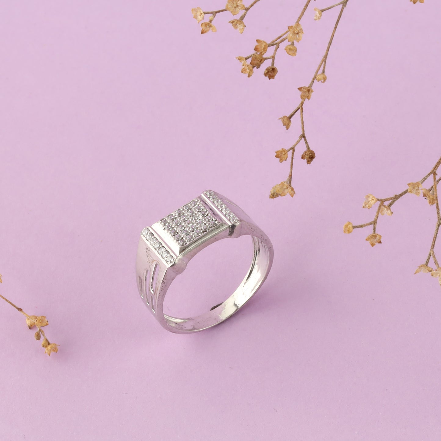 Square Elegance Silver Ring