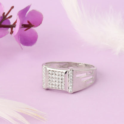 Square Elegance Silver Ring