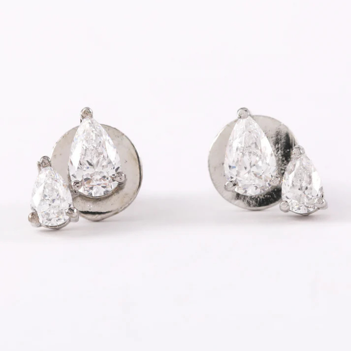 Dual Pear Studs