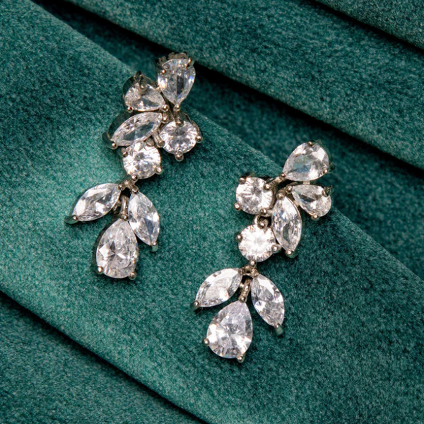 Tara- White Cluster Earring