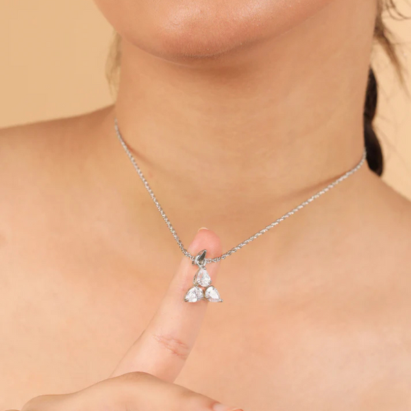 Triple Twinkle Silver Pendant