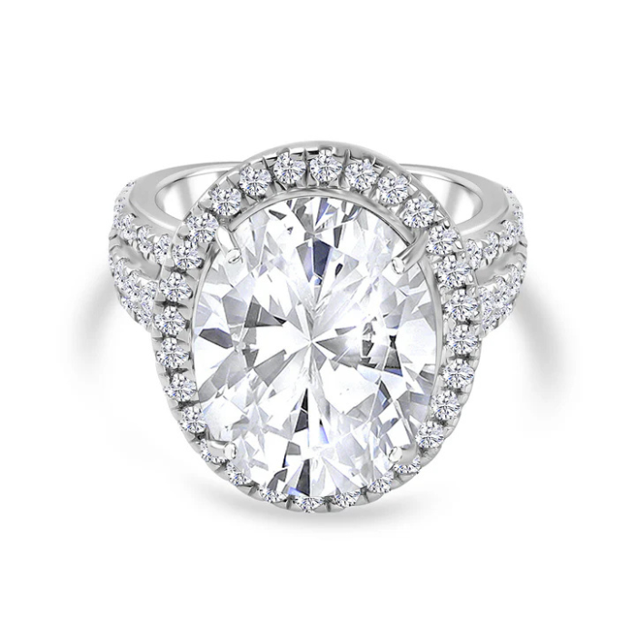 Glamm American Diamond Oval Ring