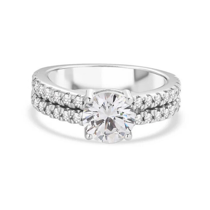 American Diamond Engagement Solitaire Ring