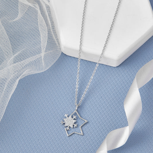 Snowflake Star Chain Pendant