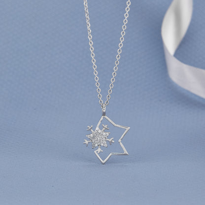 Snowflake Star Chain Pendant