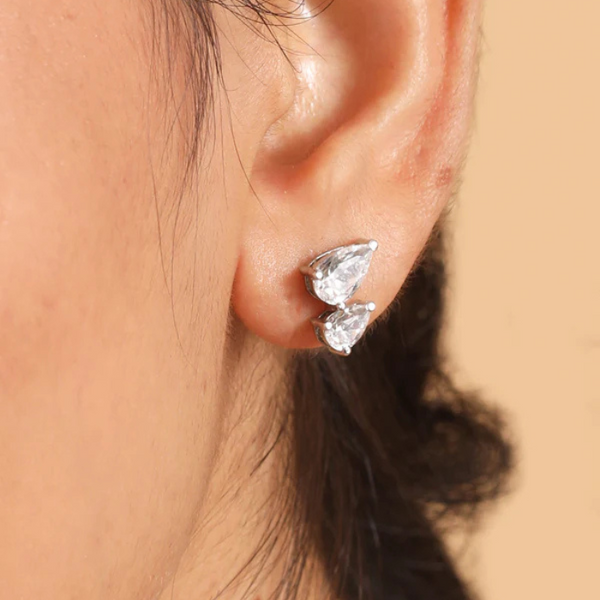 Dual Pear Studs