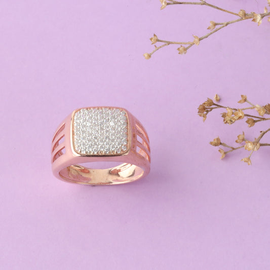 Lustrous Square Silver Ring