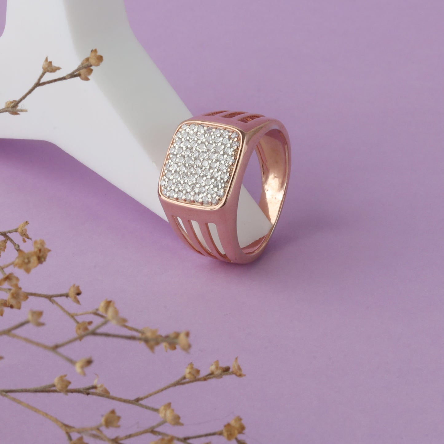 Lustrous Square Silver Ring