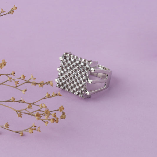 Silver Modern Man's Ring