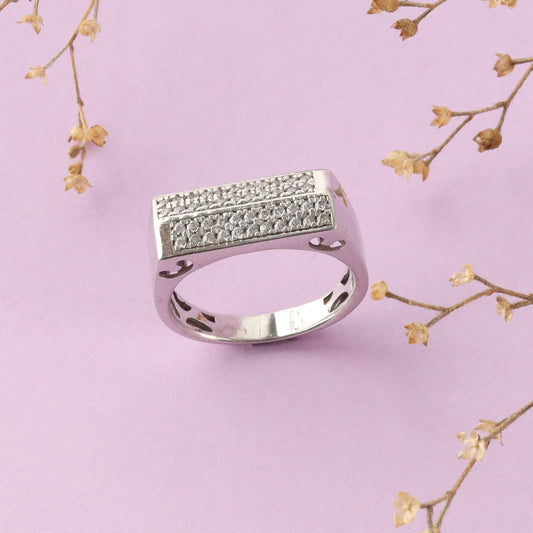 Silver Luxe Rectangular Band