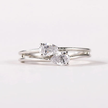 Open Pear Cut Ring