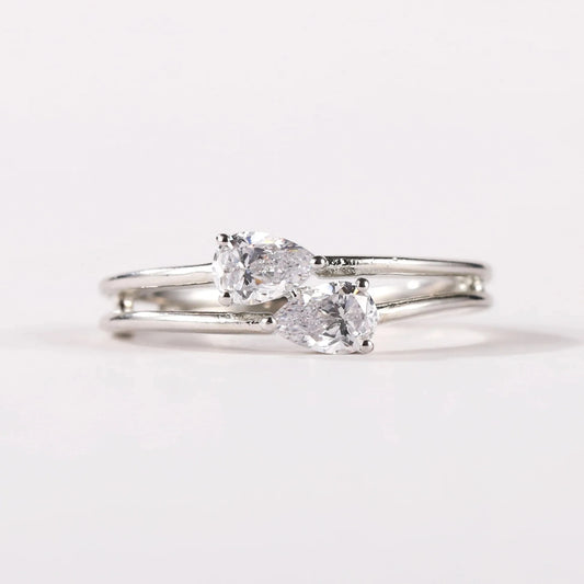 Open Pear Cut Ring