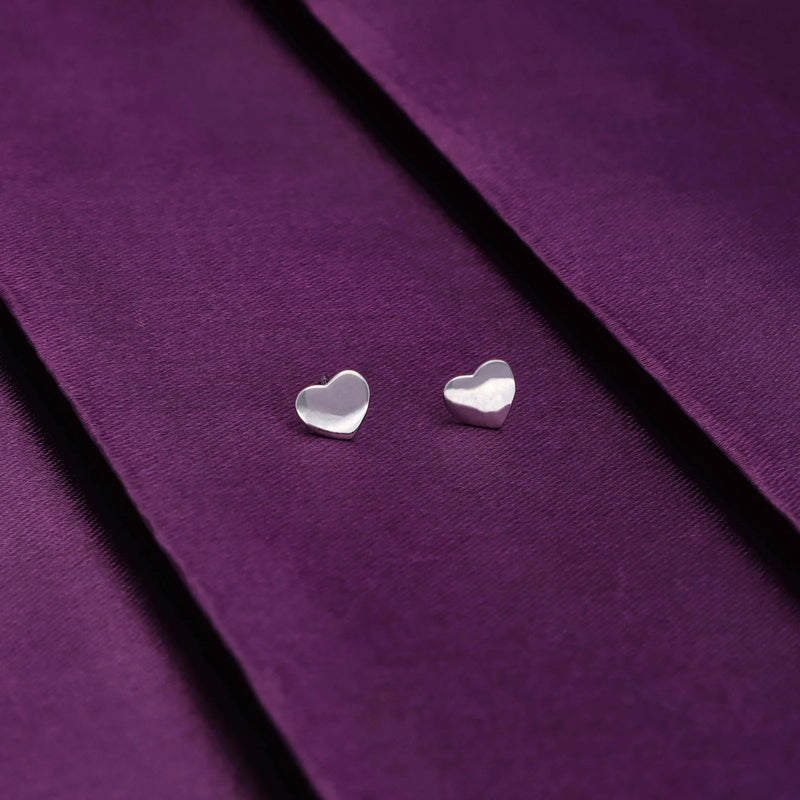 Cute Heart Quotient Silver Earrings