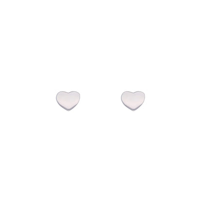 Cute Heart Quotient Silver Earrings