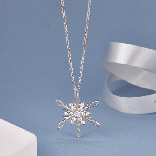 Ice Snowflake Chain Pendant